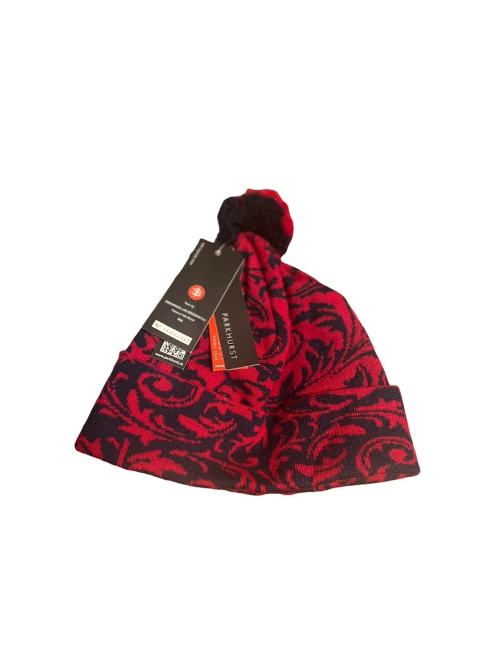 NWT Parkhurst Red Navy Winter Hat Beanie